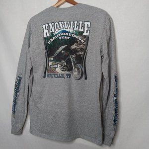Harley Davidson Motorcycles Knoxville Tennessee M T Shirt Long Slv Log Cabin